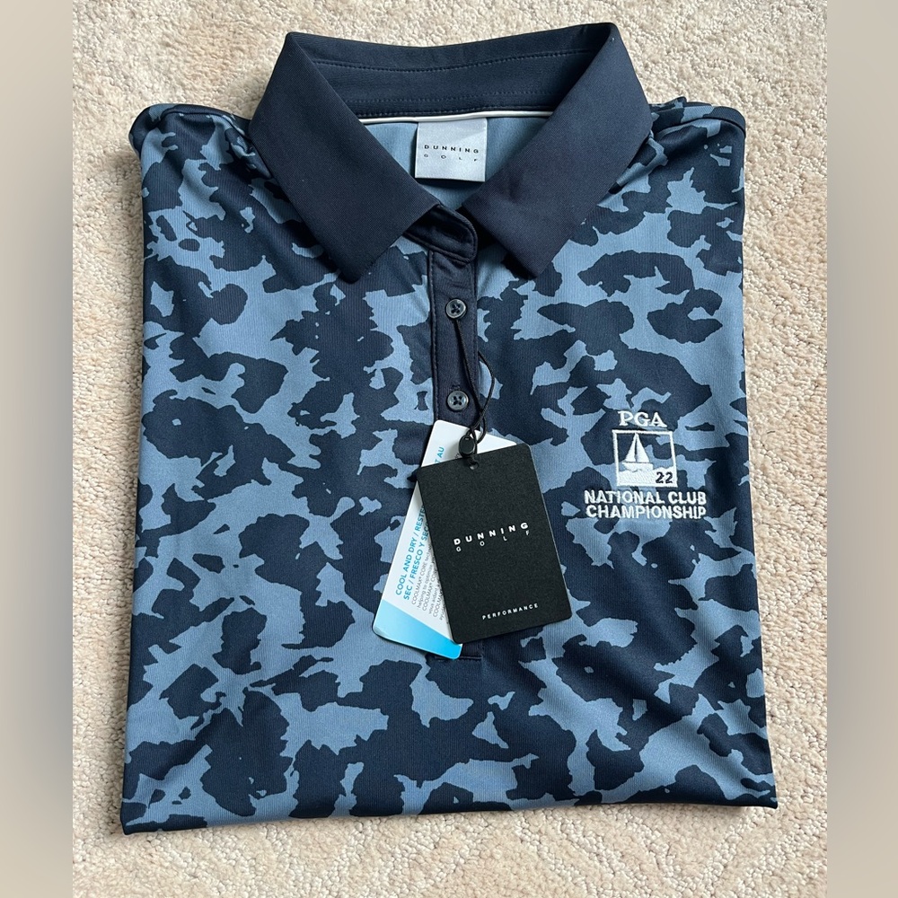 Women’s Blue Camouflage Golf Shirt